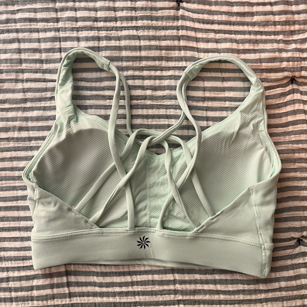Athleta Mint Green Strappy Sports Bra